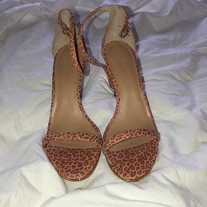Banana Republic Juliette nude leopard print heels